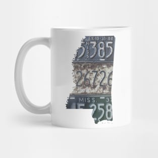 Vintage Mississippi License Plates Mug